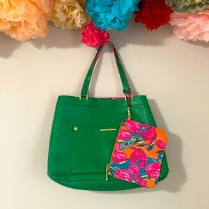 Steve Madden Green and Floral Tote